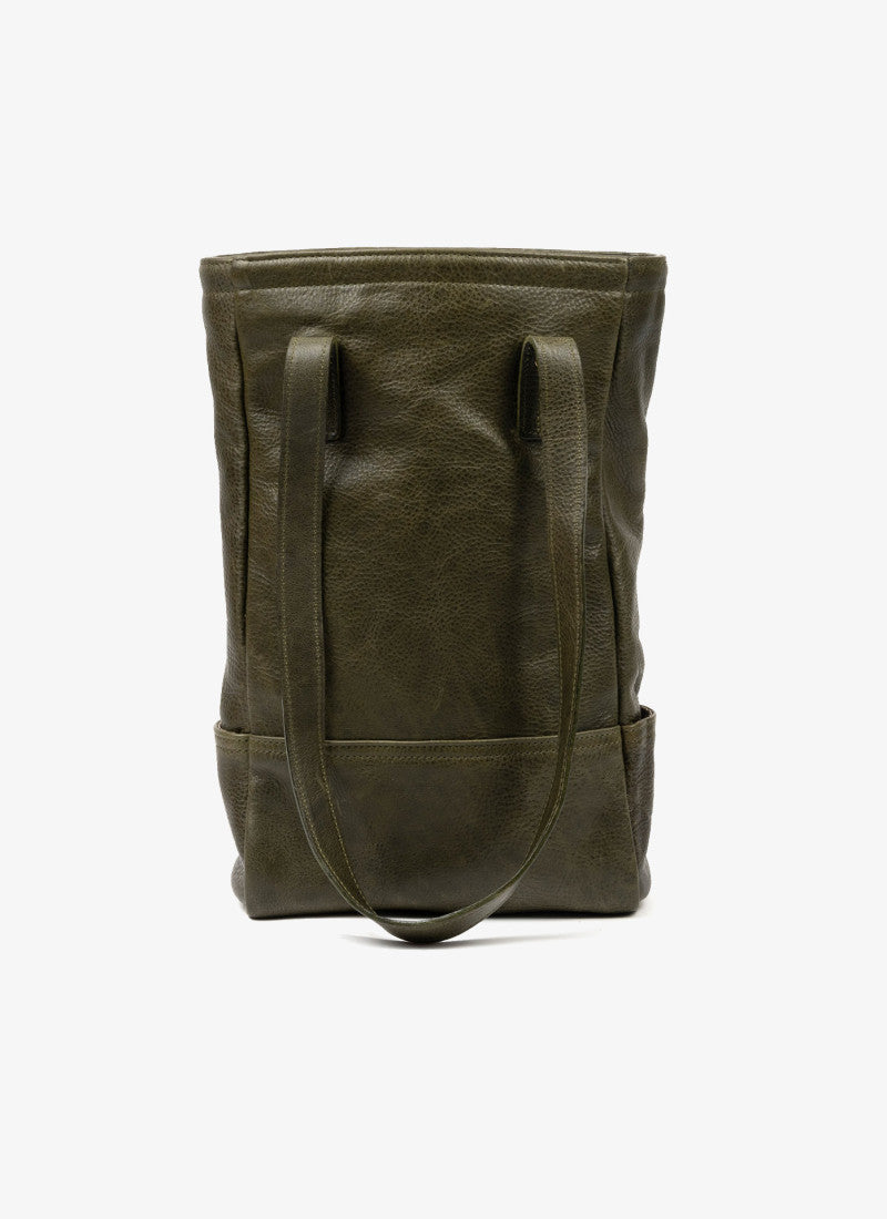 Leather Wine Bottle Tote Bag