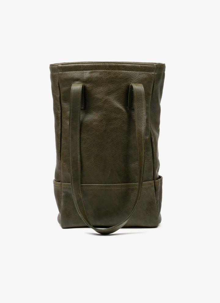 Leather Wine Bottle Tote Bag