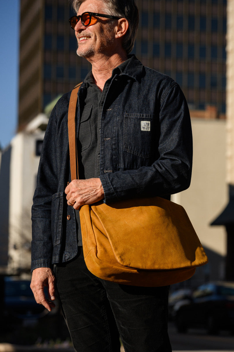 Reclaimed Leather Messenger Bag