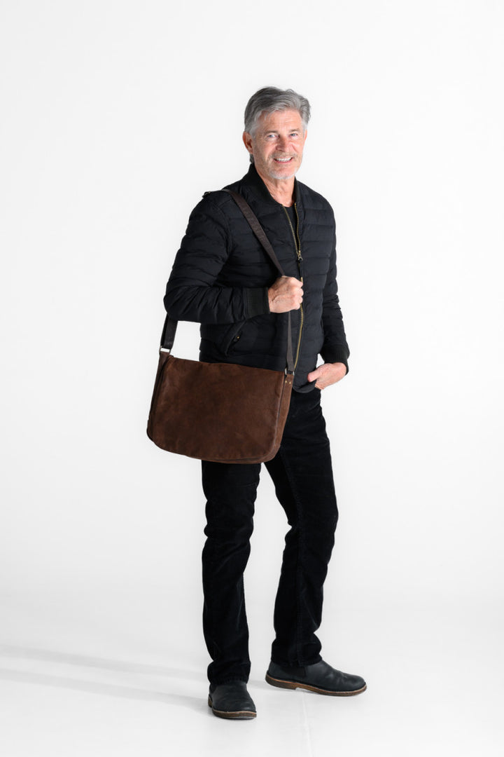 Reclaimed Leather Messenger Bag