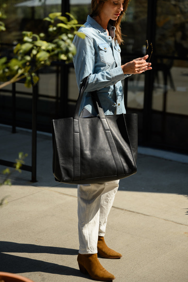 Reclaimed Leather Tote