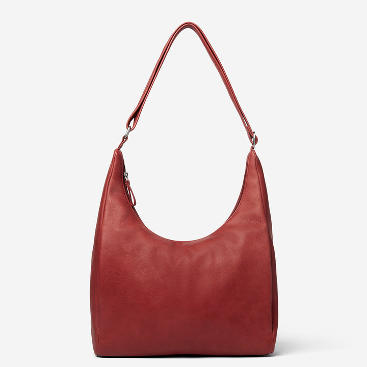 RFID Lined Leather Crossbody Hobo Bag