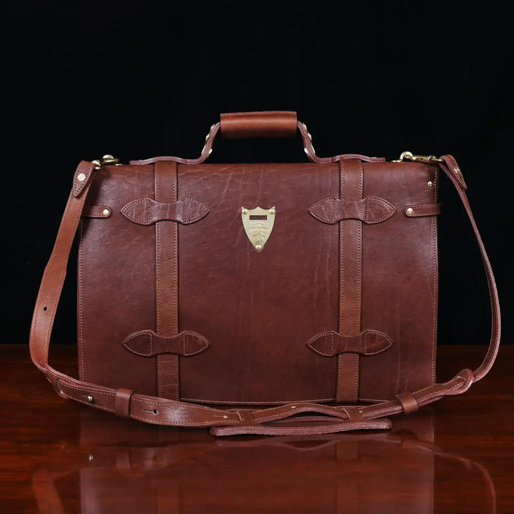 World-War II Inspired Leather Navigator Briefcase