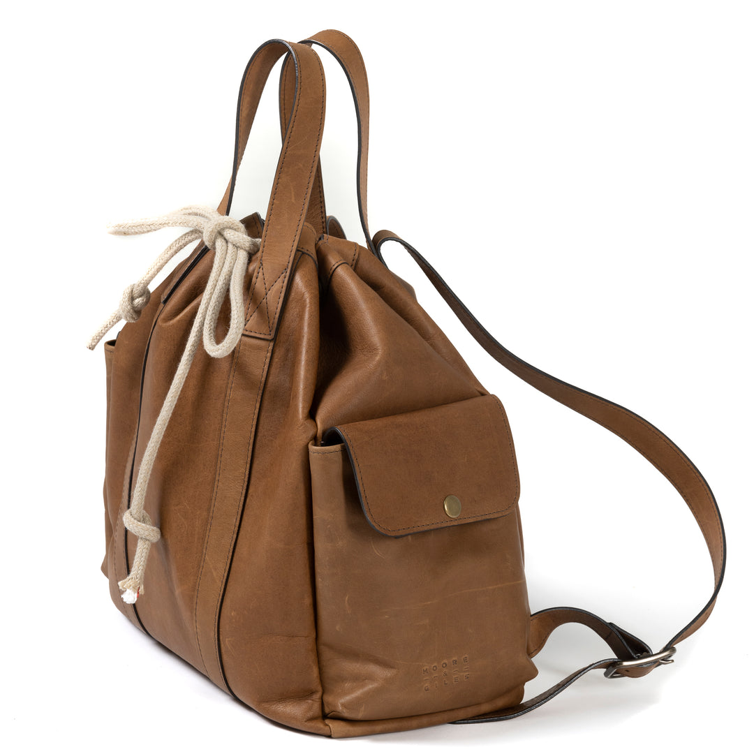 Moore & Giles Reclaimed Leather Cinch Top Backpack