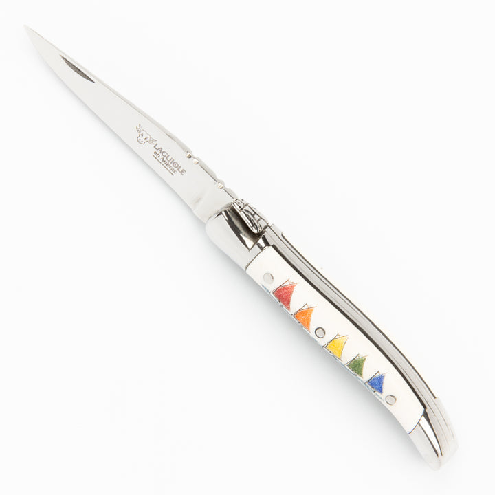 Rainbow Fleet and Brant Point Lighthouse Laguiole Knife Sm - Scrimshaw, Stainless Steel