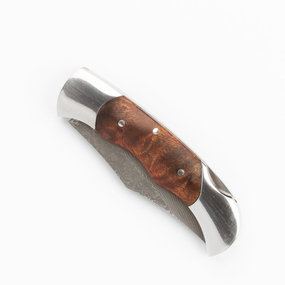 Nantucket Island Böker Knife - Scrimshaw, Damascus Steel