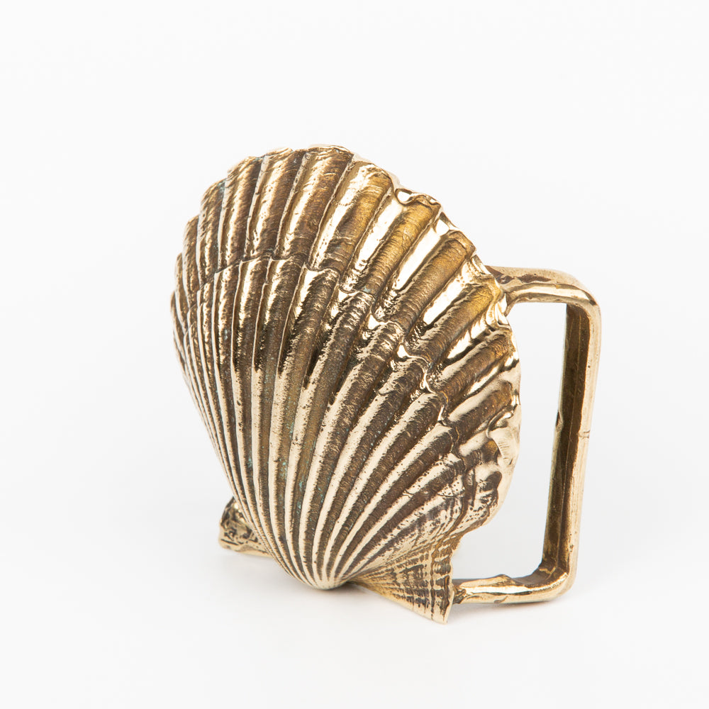 Scallop Buckle - Solid Brass