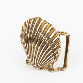 Scallop Buckle - Solid Brass