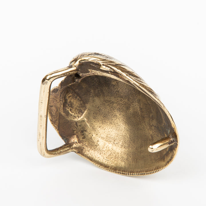 Quahog Clam Belt Buckle - Solid Brass