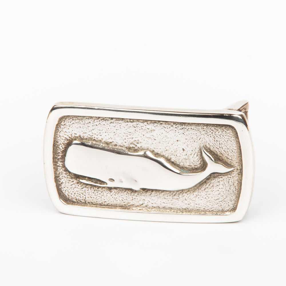 Sperm Whale Belt Buckle - Sterling Silver