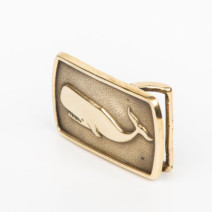 Sperm Whale Belt Buckle - Solid Brass