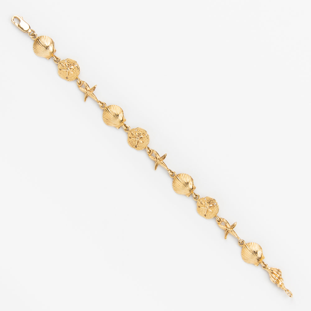 Sea Life Bracelet - 14K Gold