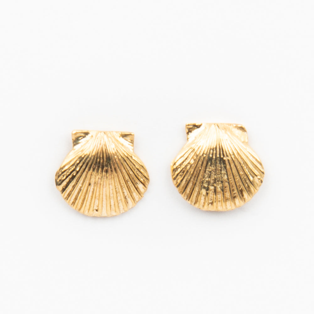 Scallop Earrings Sm - 14K Gold