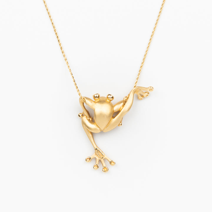 Tree Frog Necklace - 14K Gold