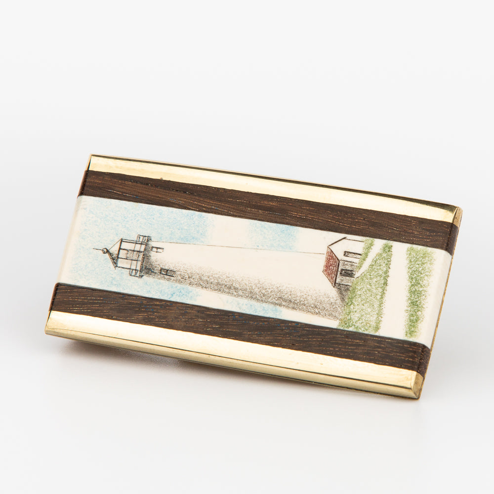Great Point Lighthouse Money Clip - Mammoth, Scrimshaw, Solid Brass
